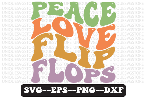 Review: Peace Love Flip Flops Retro SVG for Embroidery