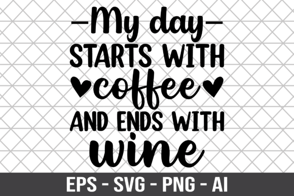 Reviewing My Day Starts with Coffee SVG for Embroidery